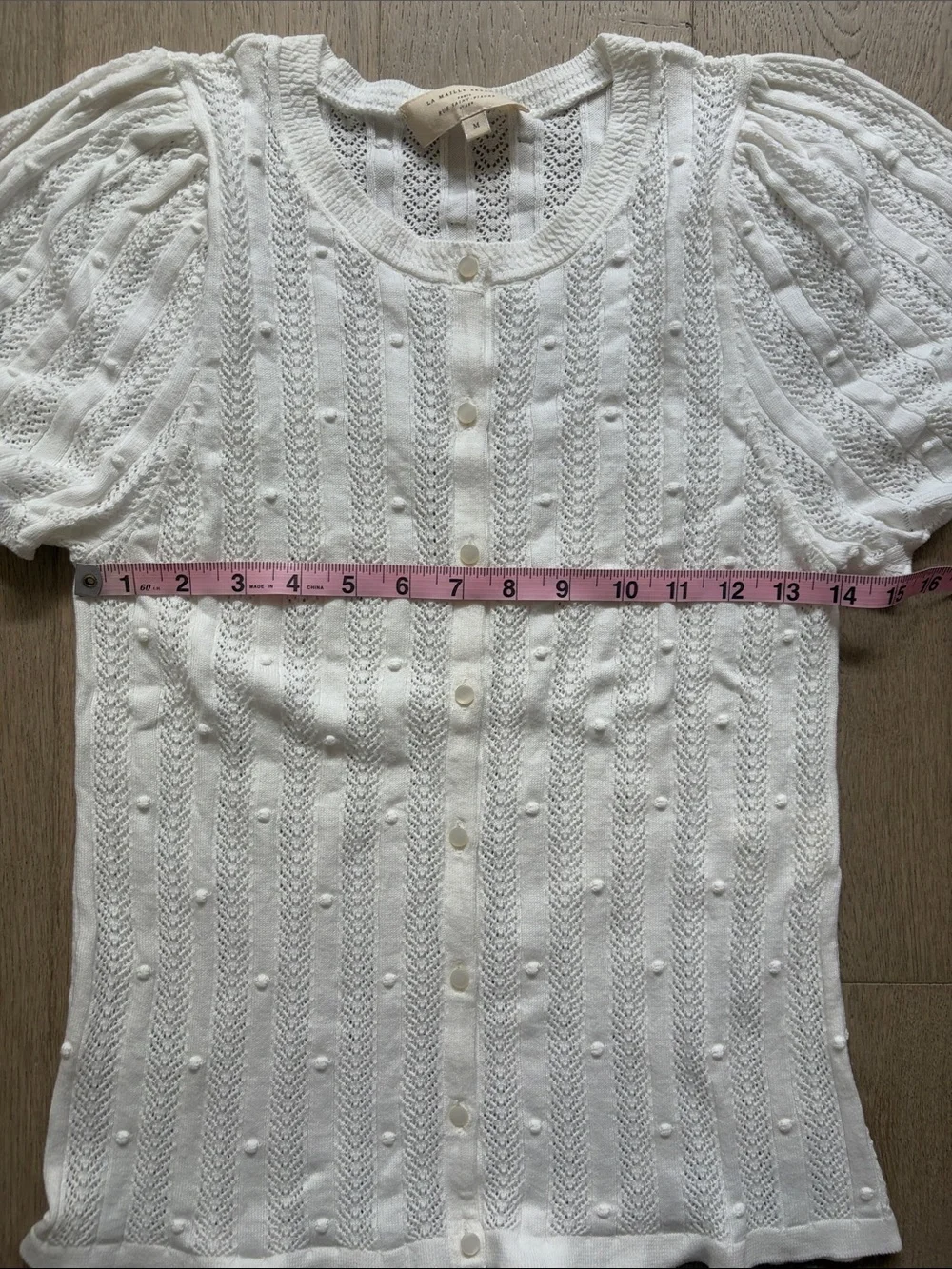 EUC sezane davie cardigan ecru size medium - Picture 6 of 16